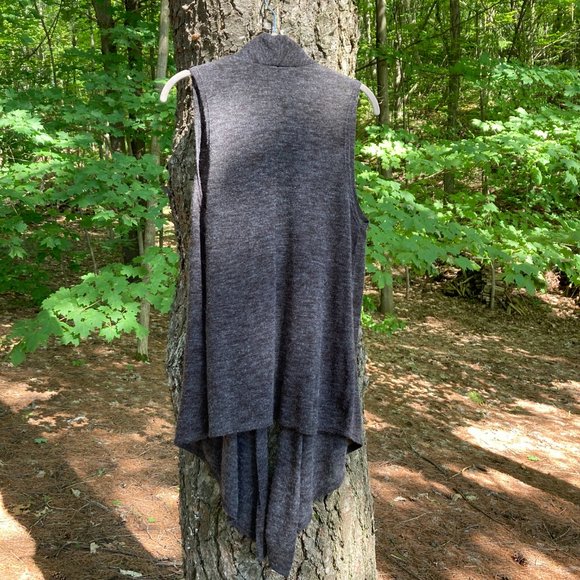 COPY - Tunic Dress+Vest Cardigan, S/M, dark gray green, gray - Picture 16 of 16